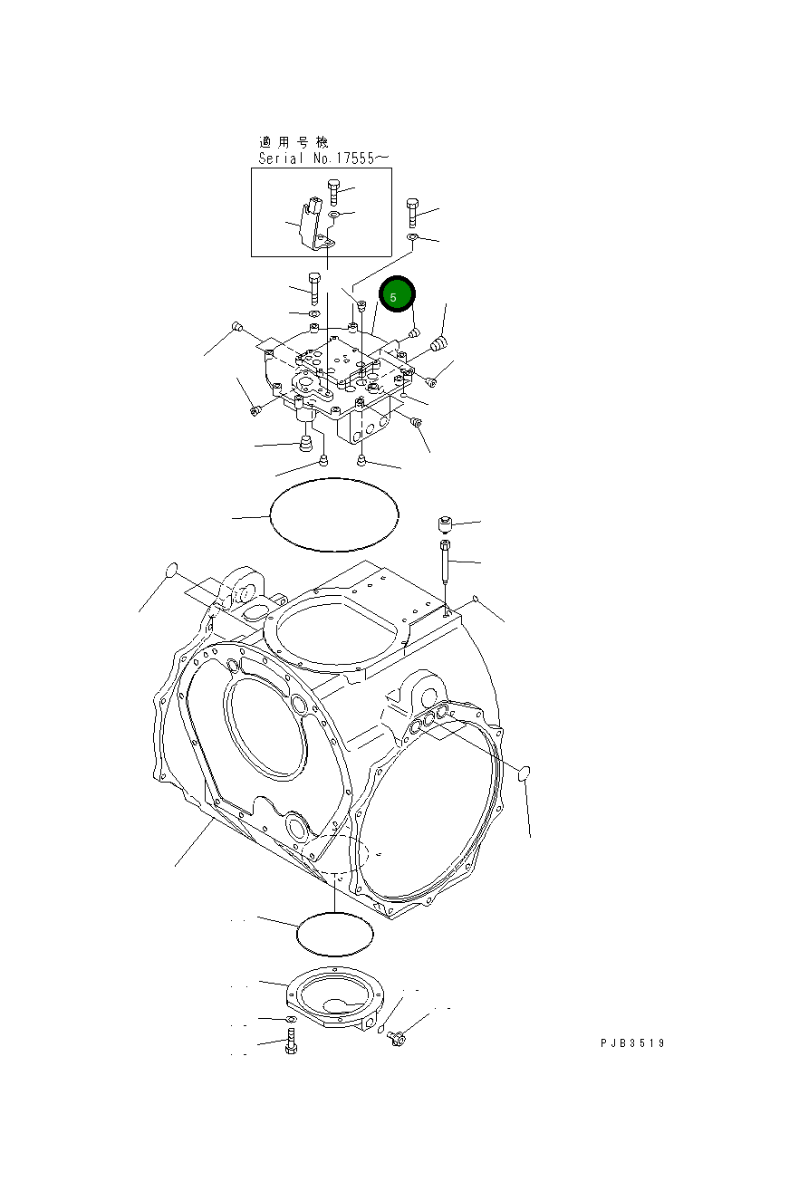 Крышка 195-22-12810 Komatsu