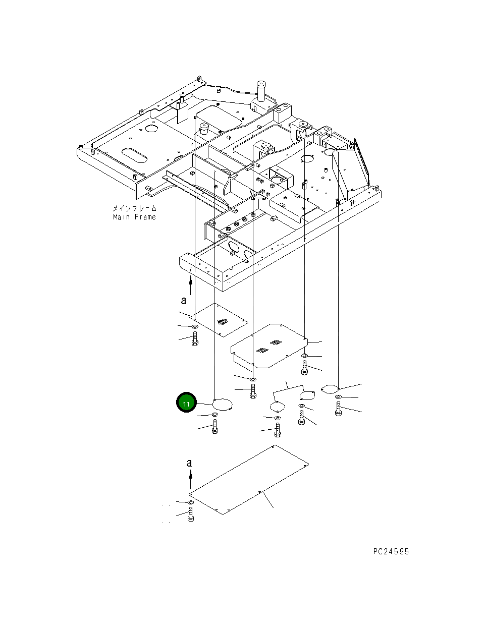 Крышка 201-54-71730  Komatsu