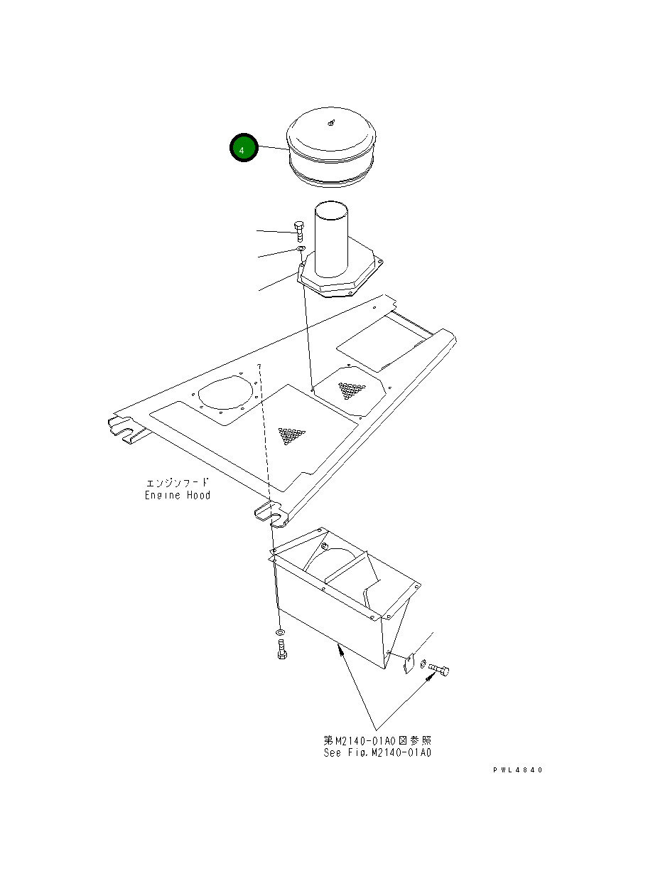 Крышка 421-01-23110  Komatsu