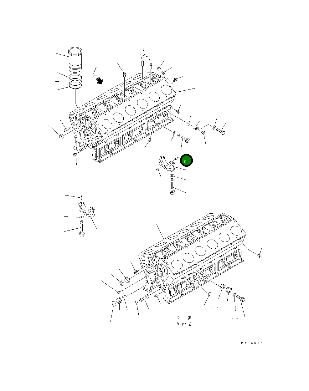 Болт 6164-21-1750  Komatsu