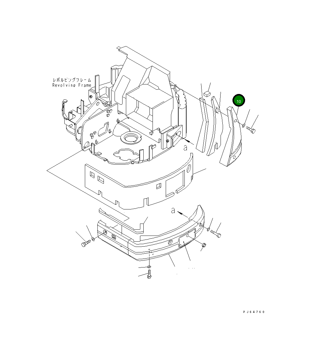 Крышка 21U-54-31312 Komatsu