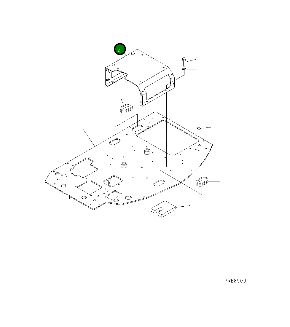 Крышка 22U-54-13881 Komatsu