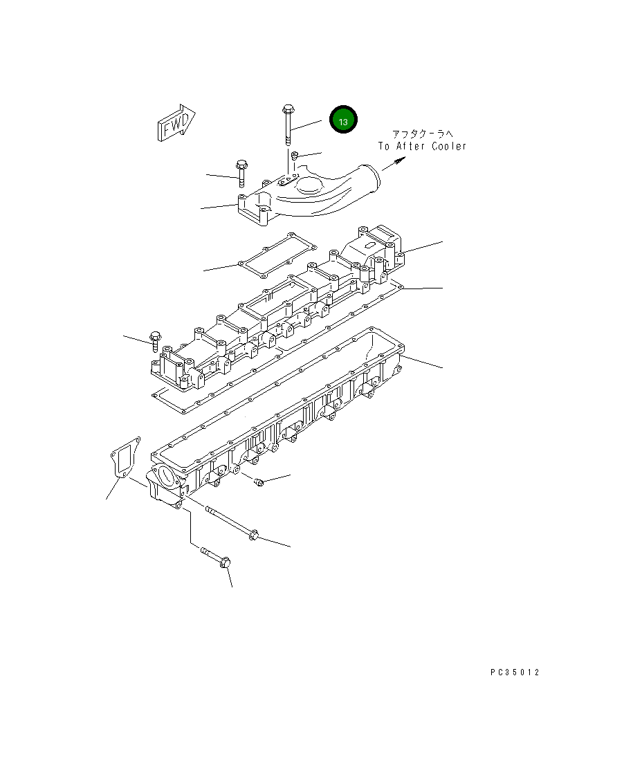 Болт 01436-00800 Komatsu