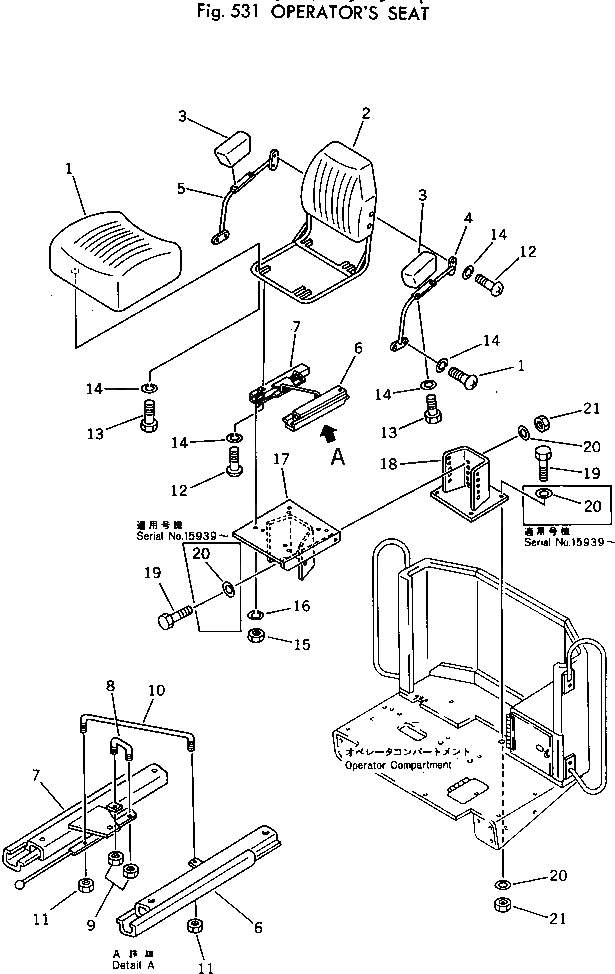 Болт 01000-20840 Komatsu