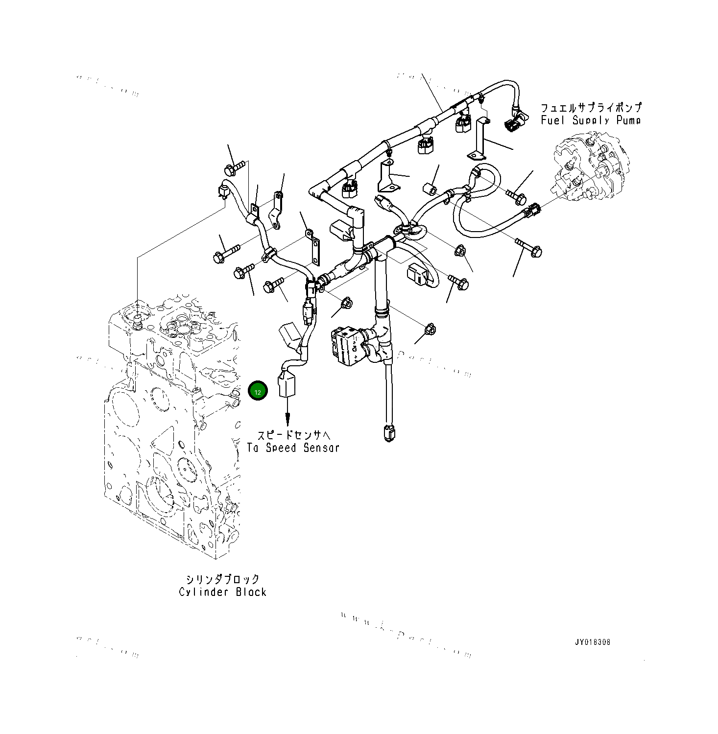 Болт 0143560612  Komatsu