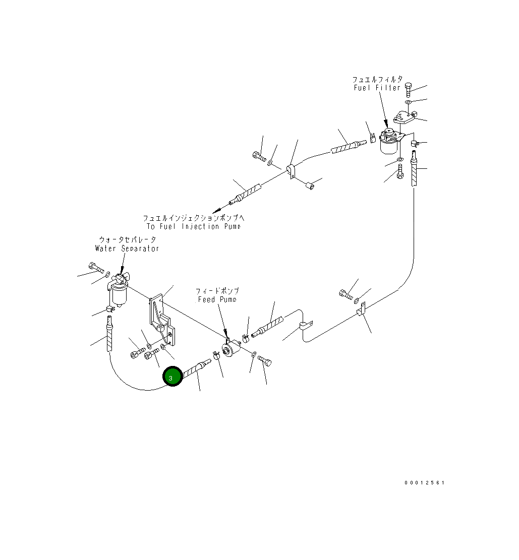 Болт 01252-70835 Komatsu