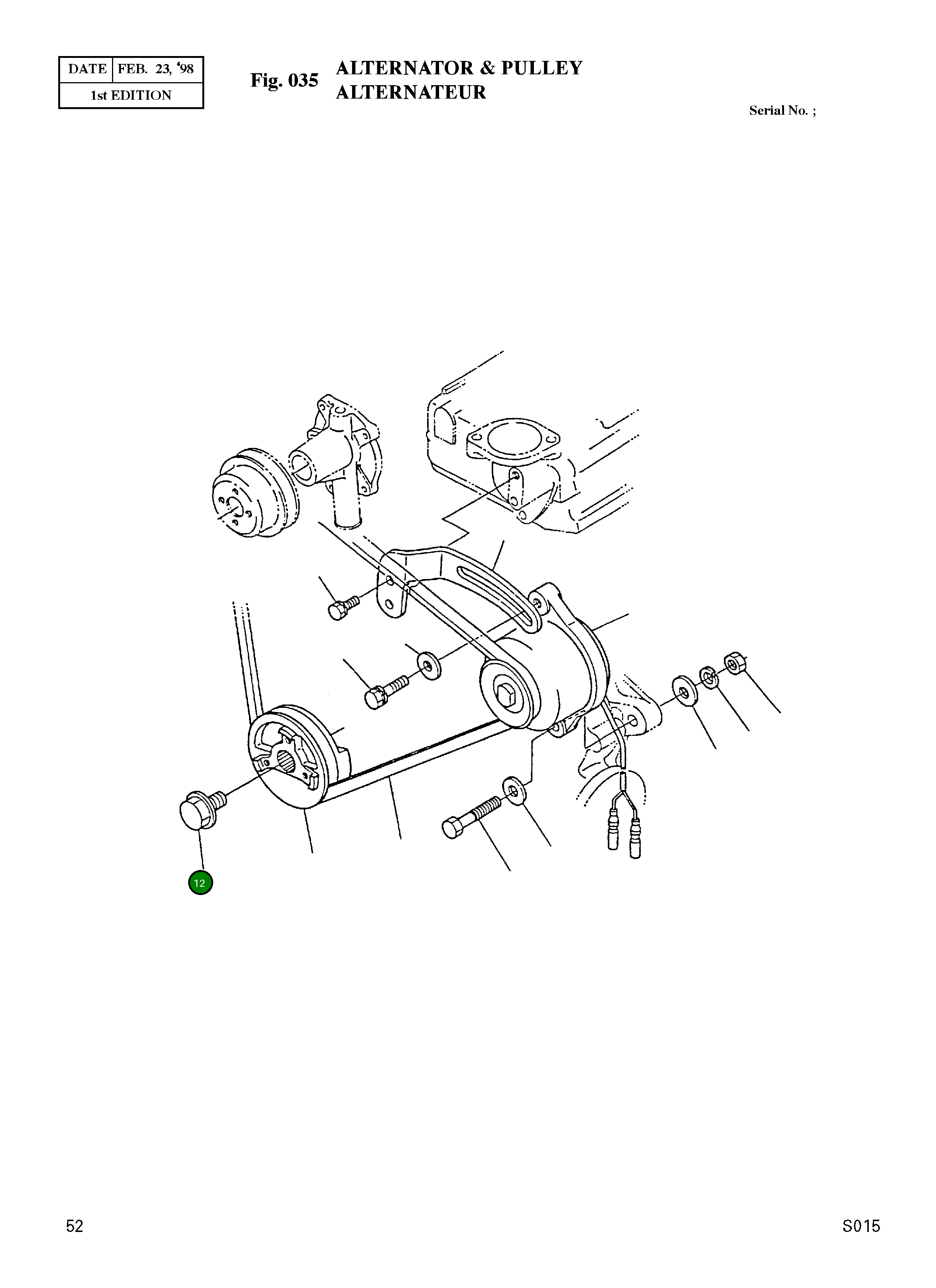 Болт 15881-9103-0  Komatsu