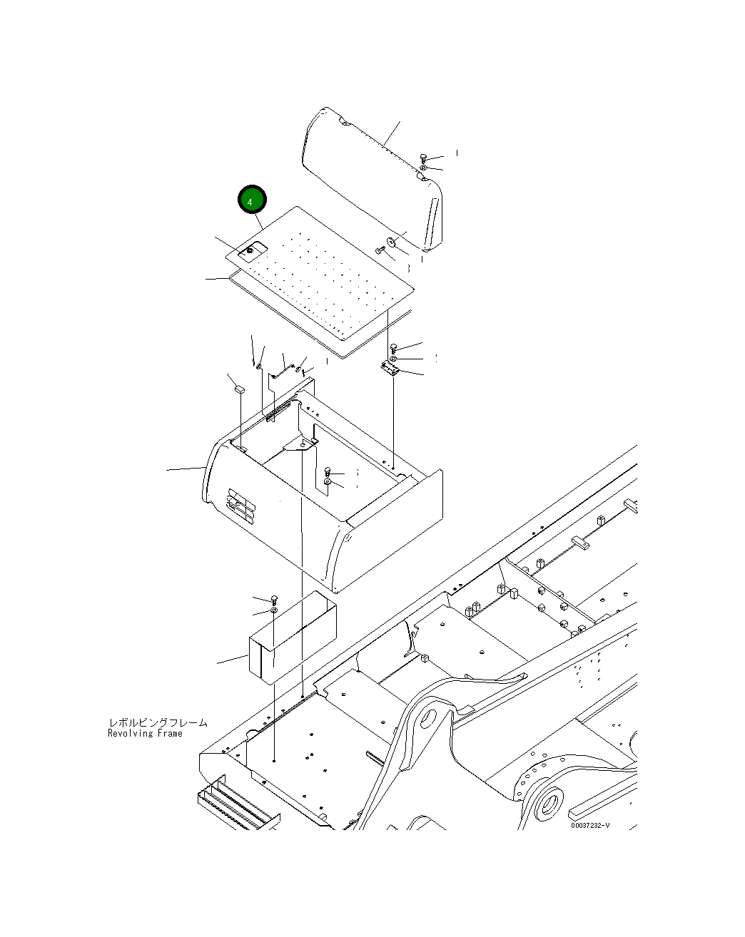 Крышка 207-54-77430  Komatsu