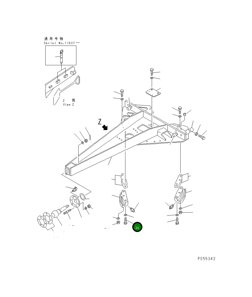 Болт 01011-52465 Komatsu
