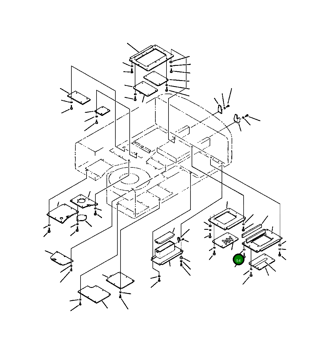 Крышка 206-54-A1251 Komatsu