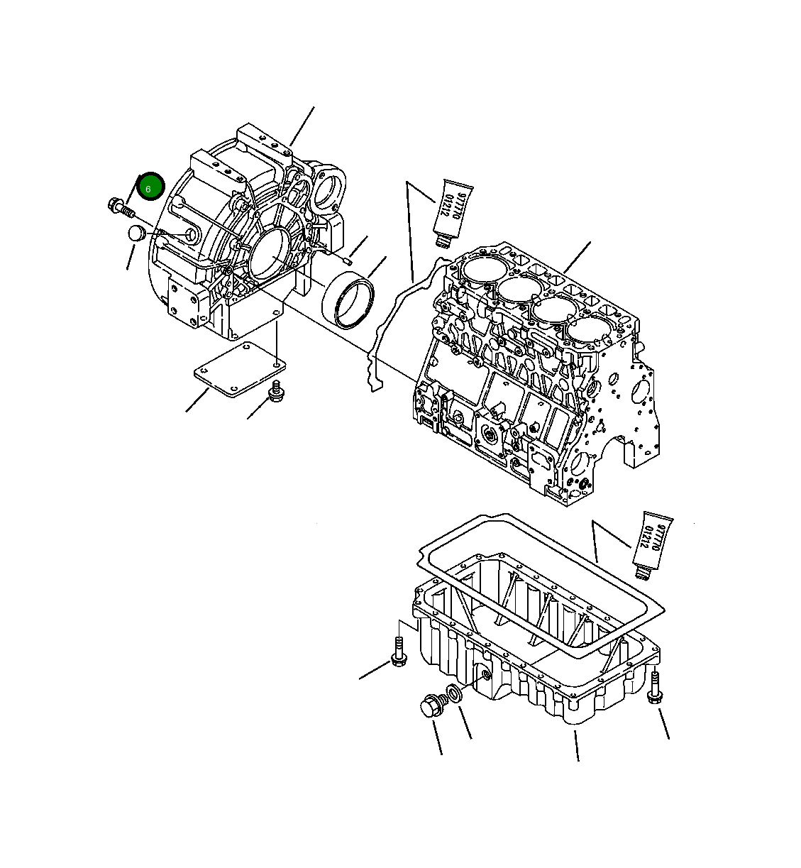 Болт YM261061-00352  Komatsu