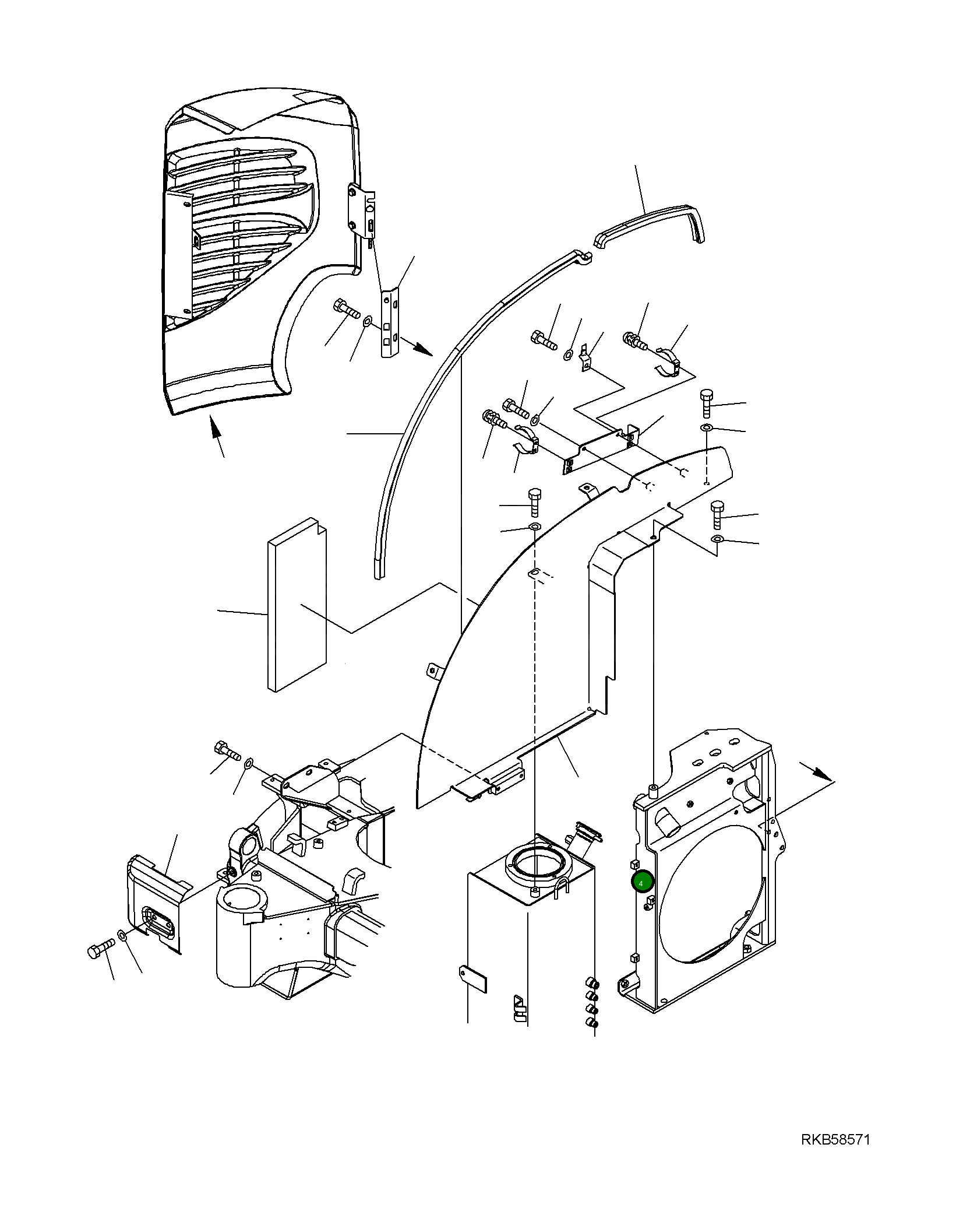 Крышка 22K-54-R1812 Komatsu