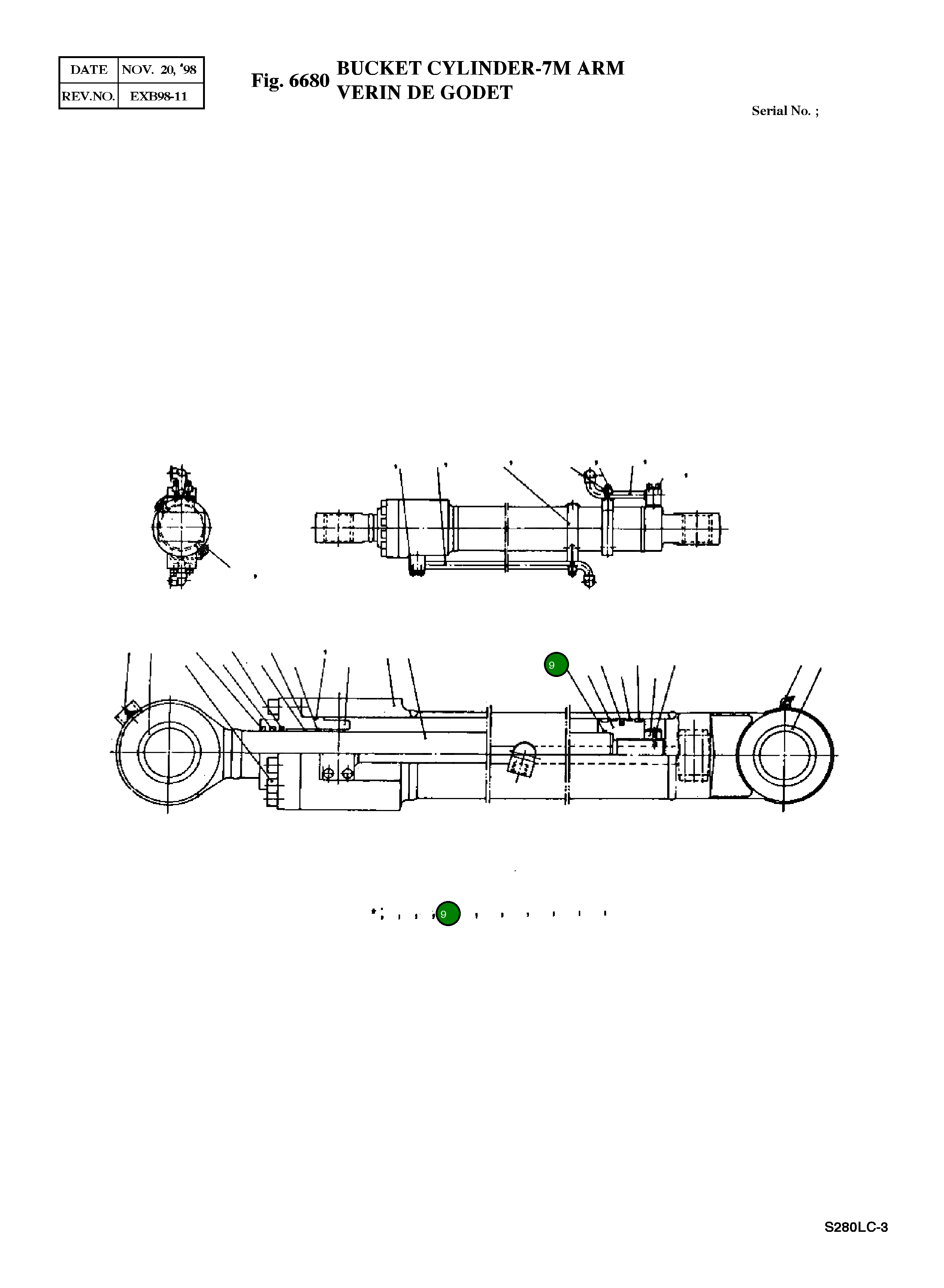 Кольцо уплотнительное (O-Ring) E6311301 Komatsu