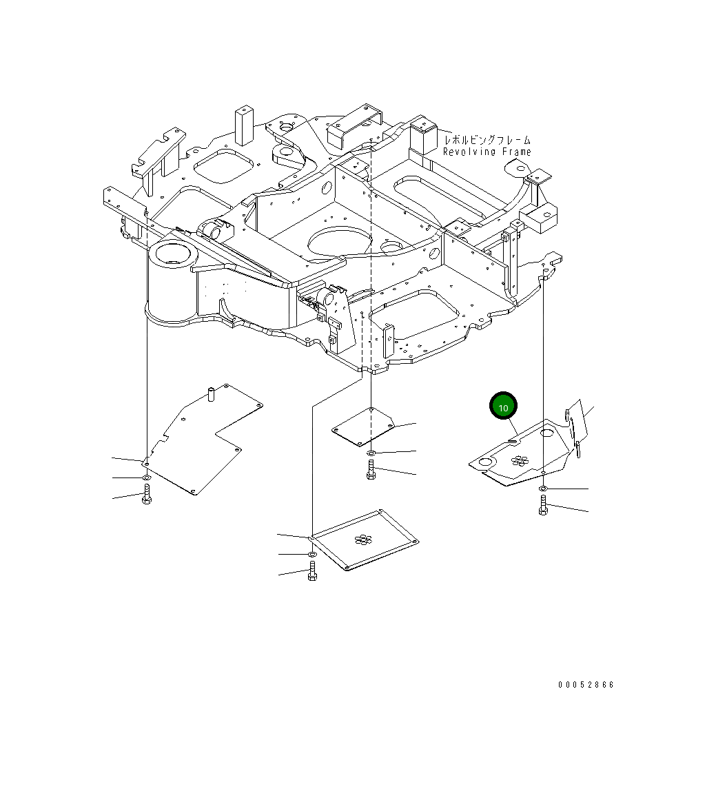 Крышка 22M-46-21651 Komatsu