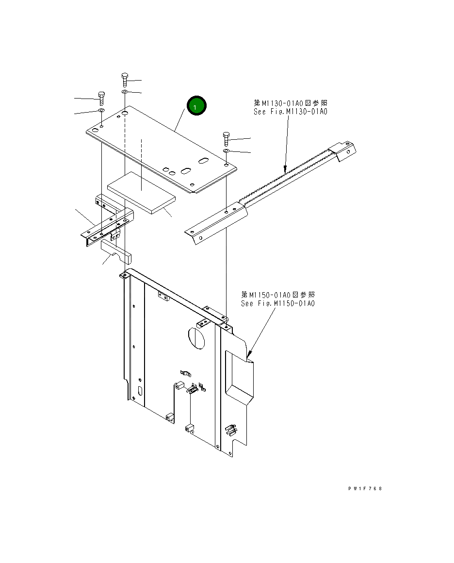 Крышка 21K-54-72410 Komatsu