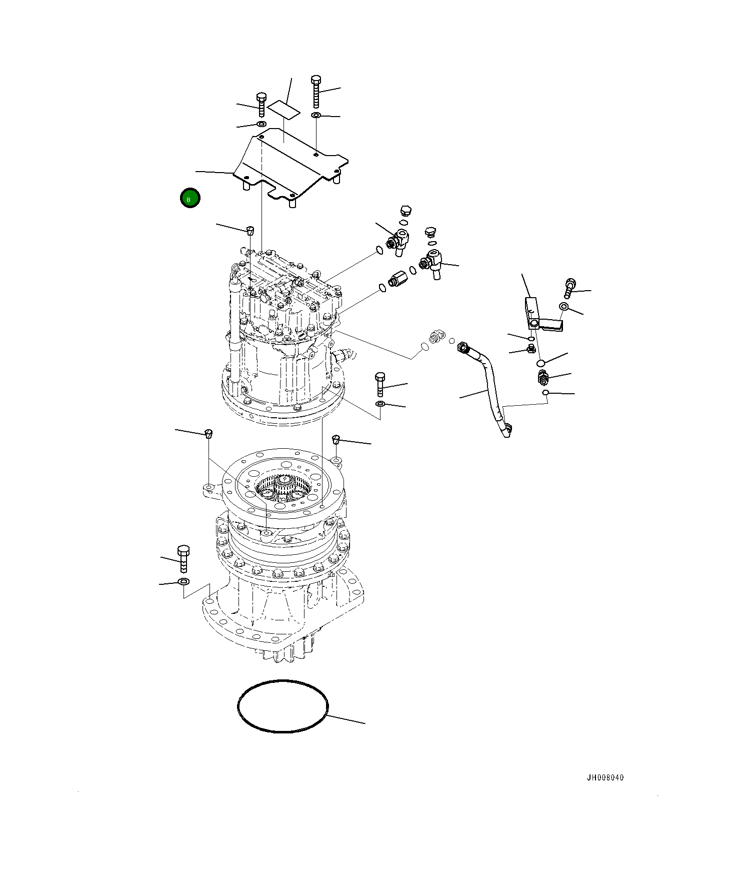 Крышка 205-26-31210  Komatsu