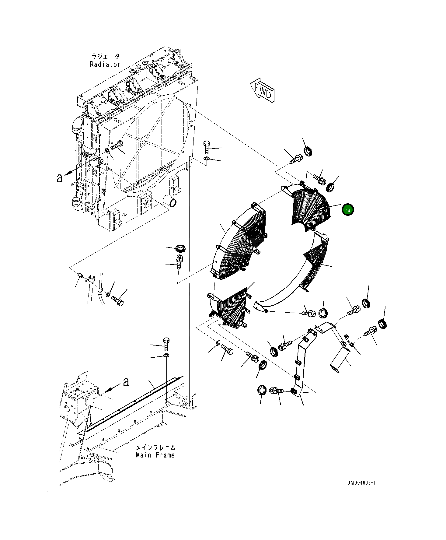 Крышка 561-03-86160 Komatsu