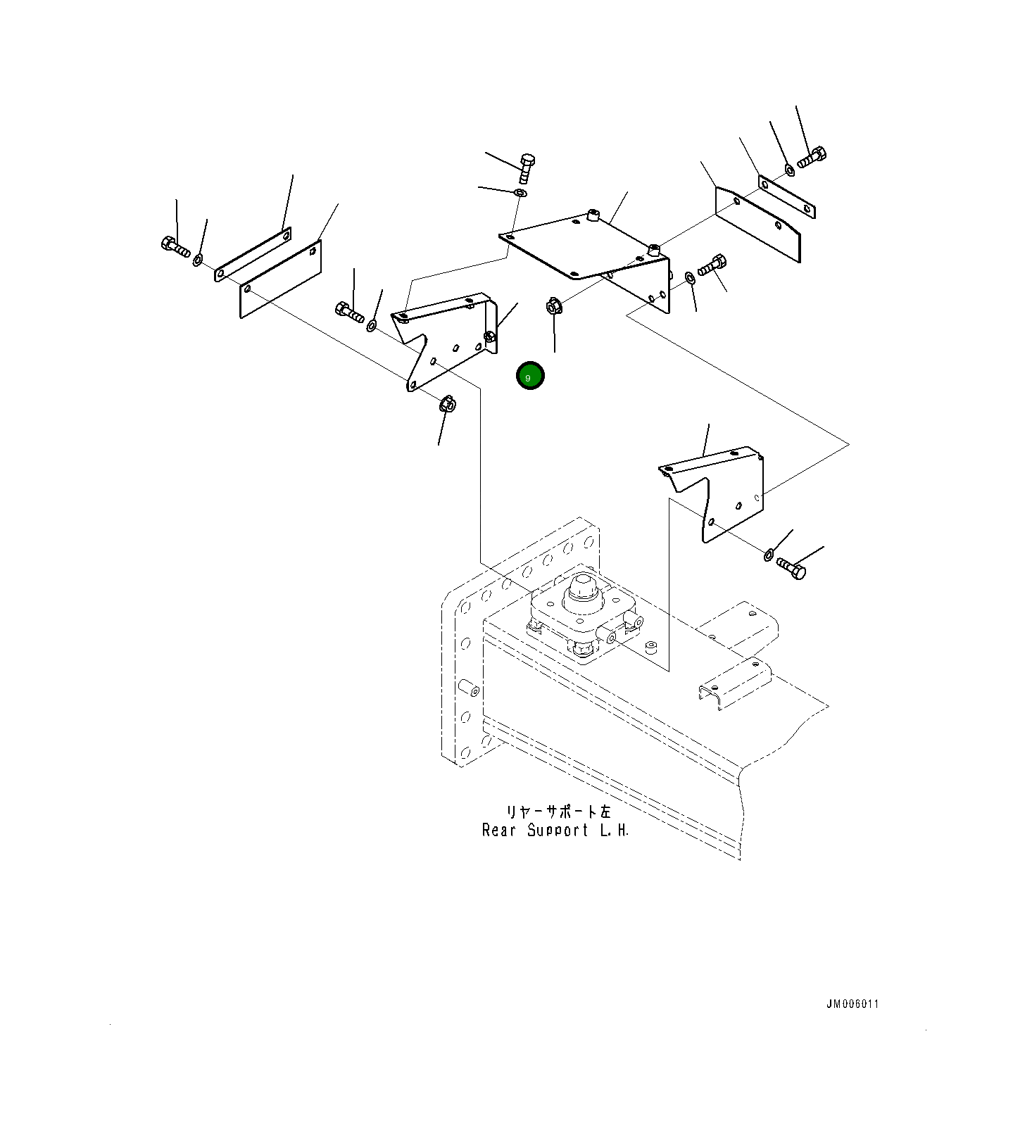 Крышка 561-54-8H910  Komatsu