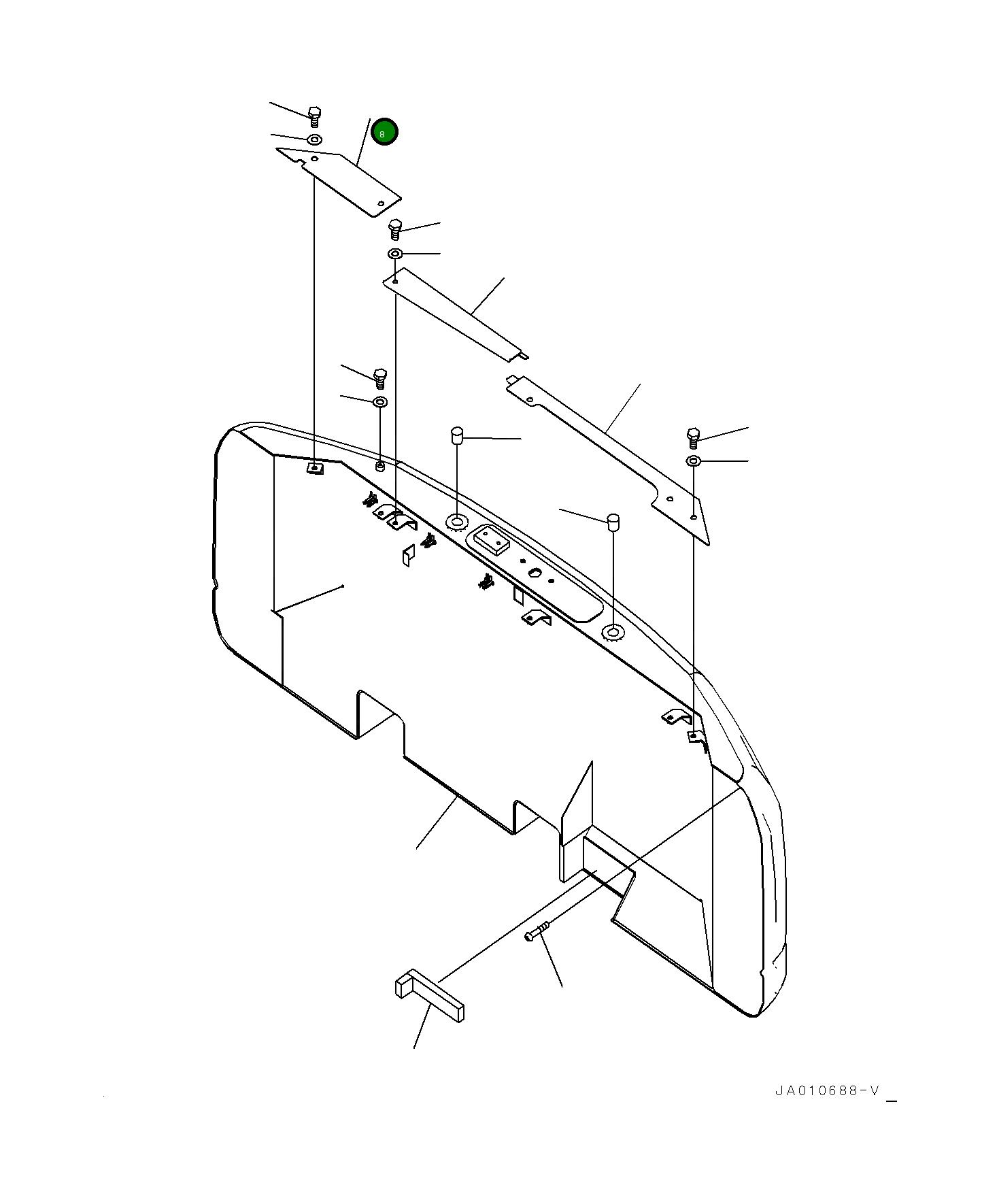 Крышка 203-54-12750  Komatsu