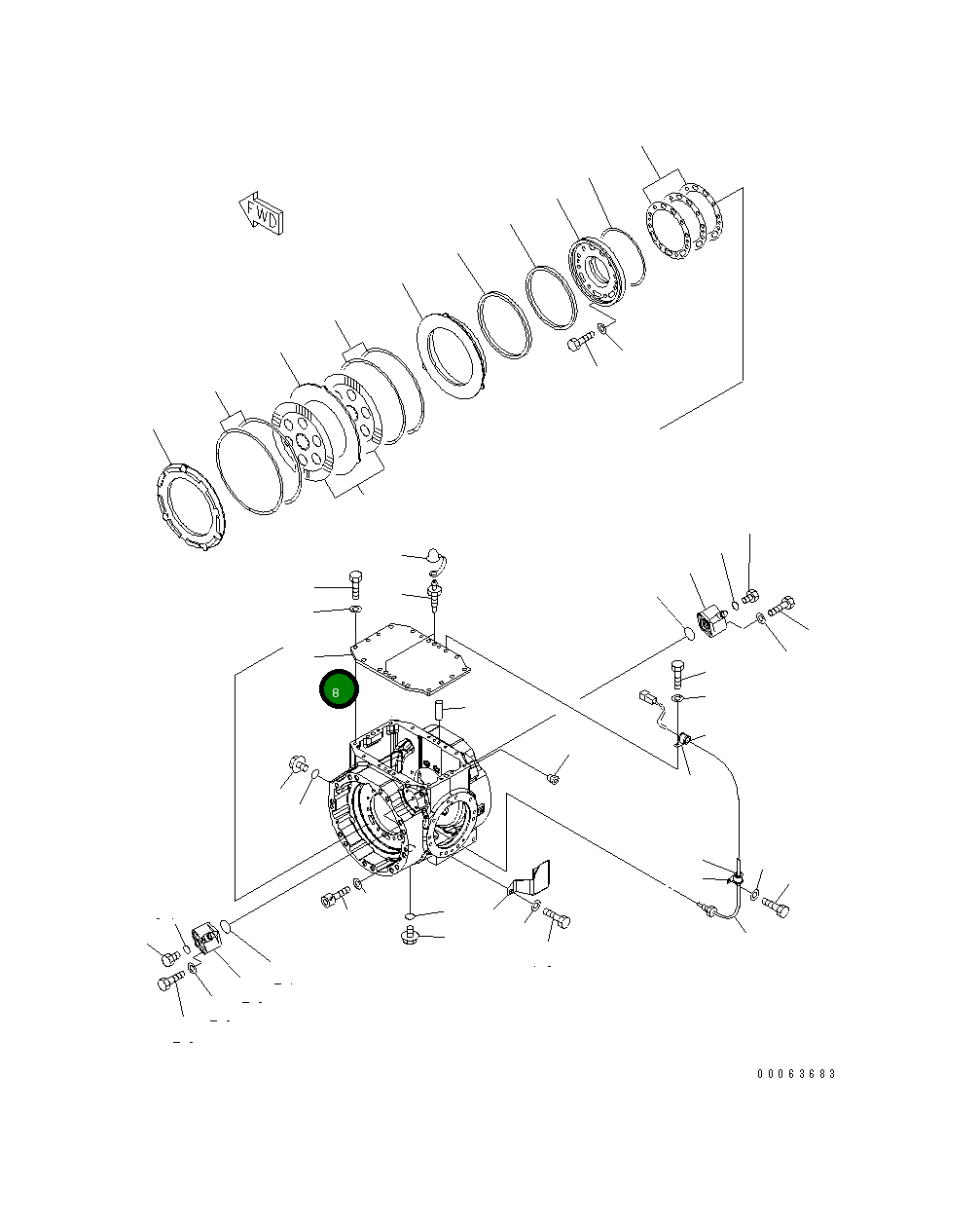 Крышка 418-22-33130 Komatsu
