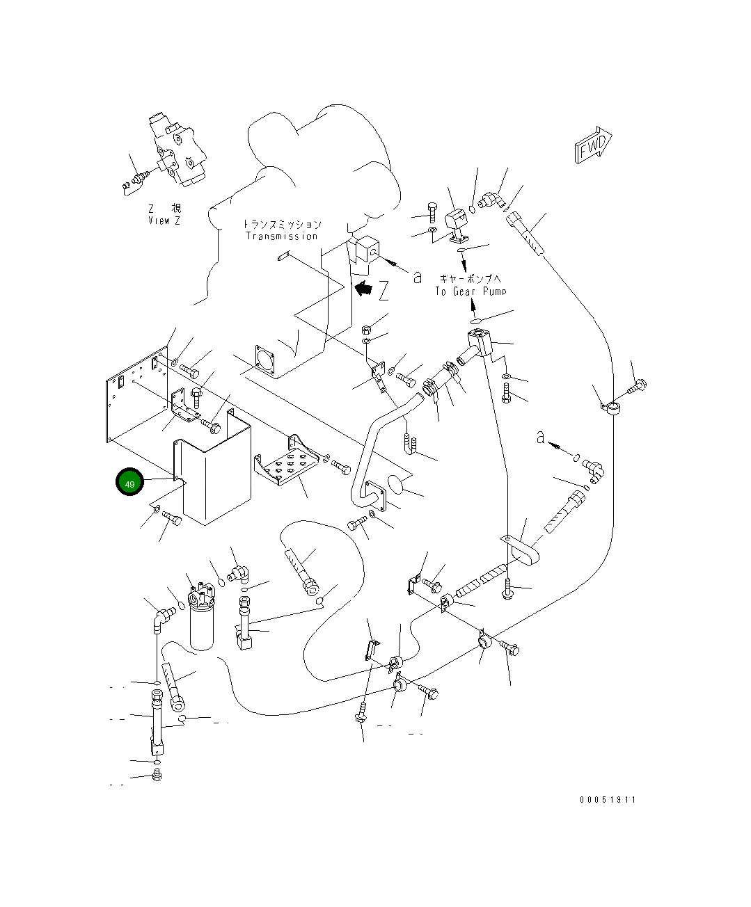 Крышка 23B-16-41180  Komatsu