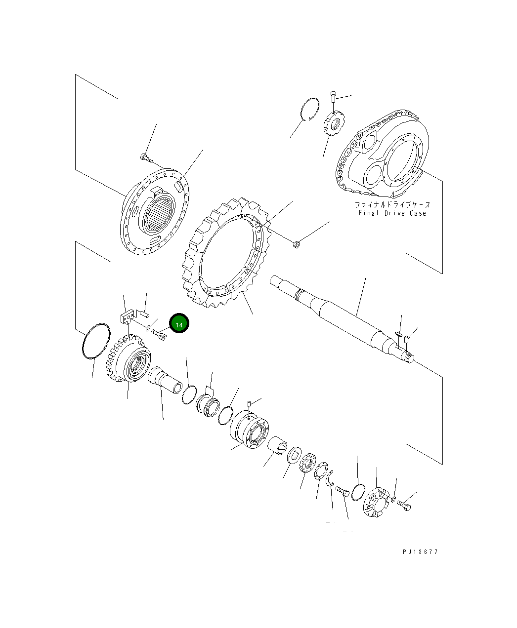 Болт 01252-21635  Komatsu