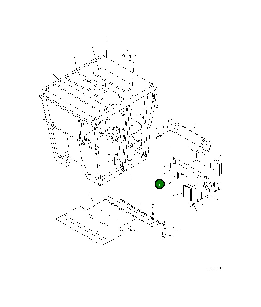 Крышка 23B-952-1724  Komatsu