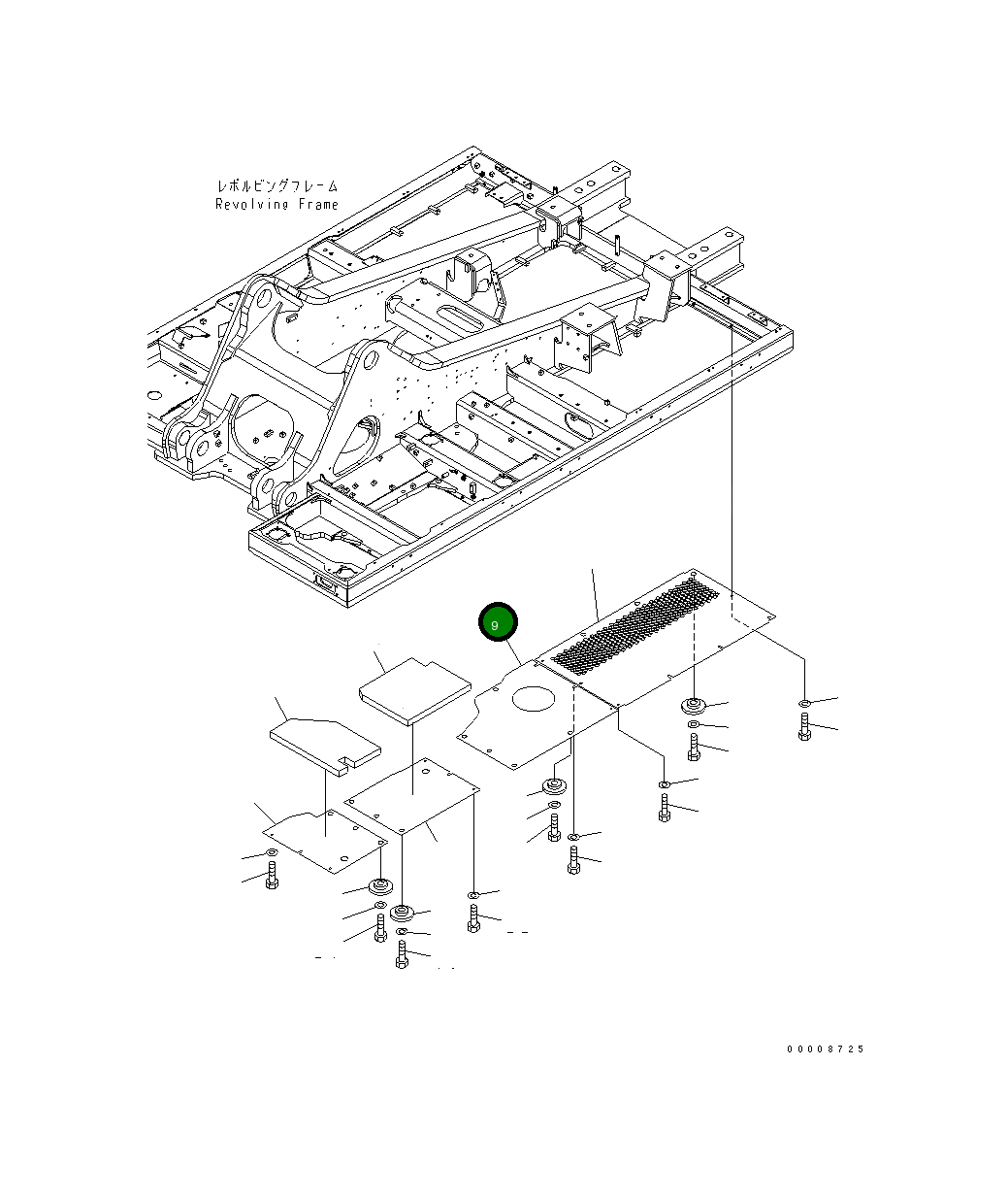 Крышка 21M-54-19410 Komatsu