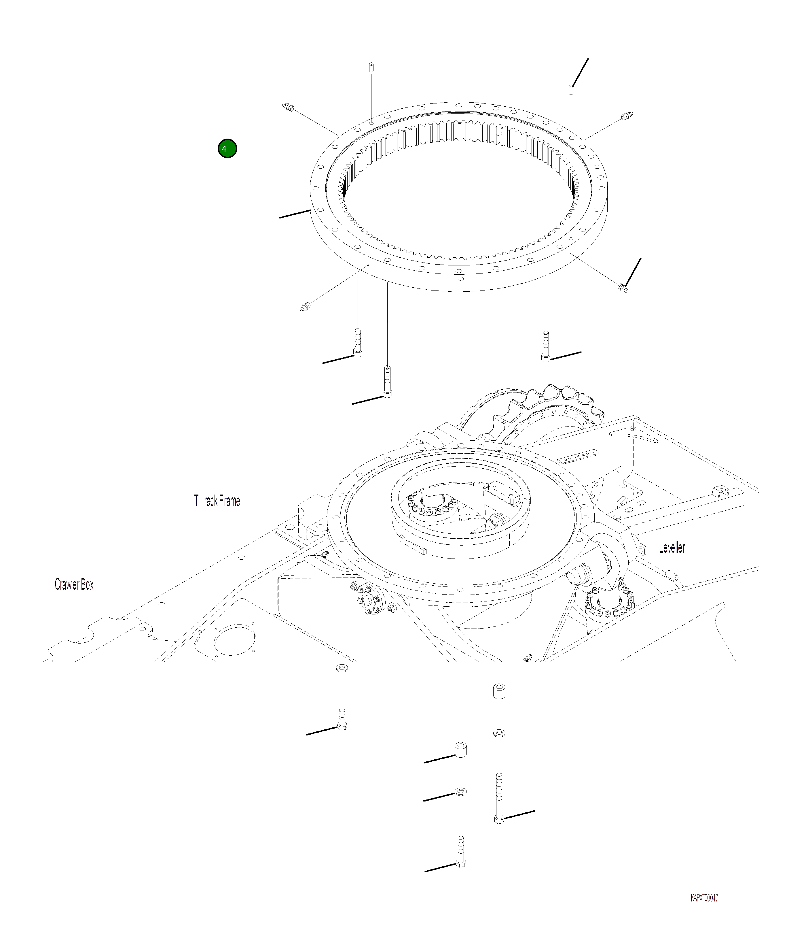 Болт 4A1-98-21420 Komatsu