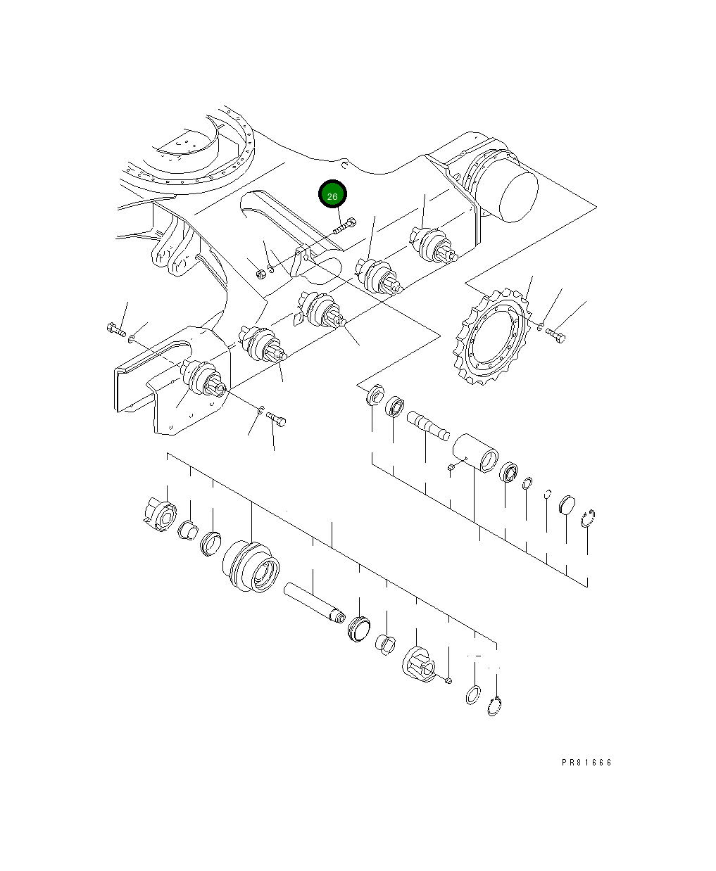 Болт YM26116-160852 Komatsu
