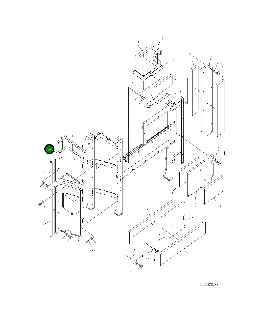 Крышка 21T-54-39541 Komatsu