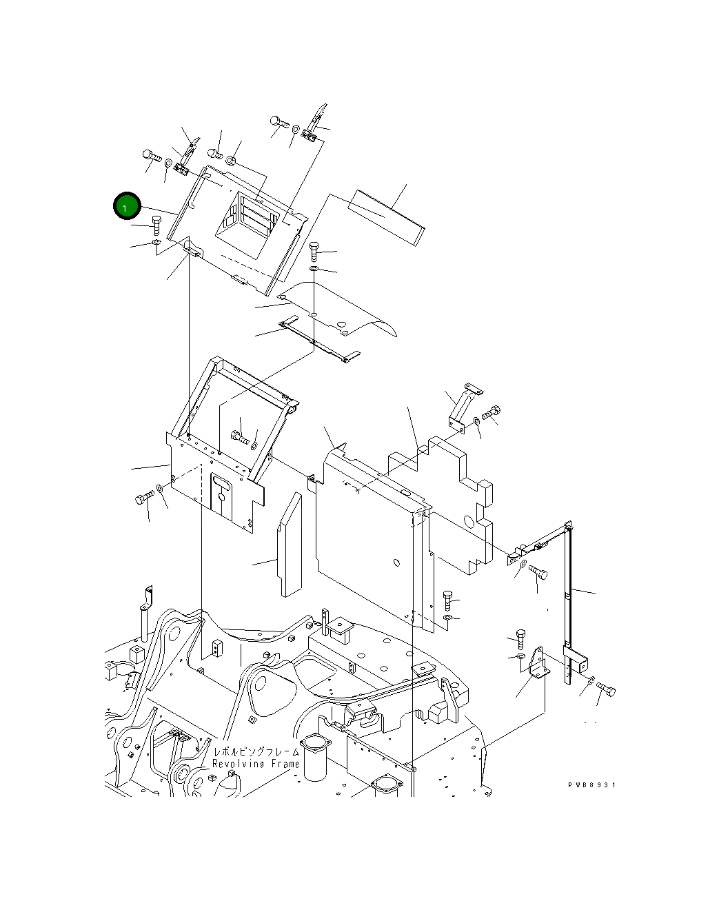 Крышка 22U-54-12323 Komatsu