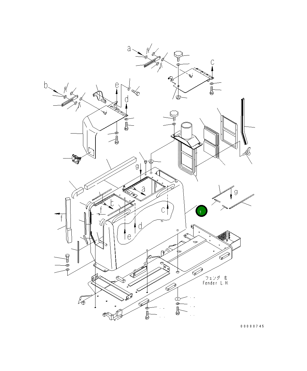 Крышка 17A-54-45812 Komatsu