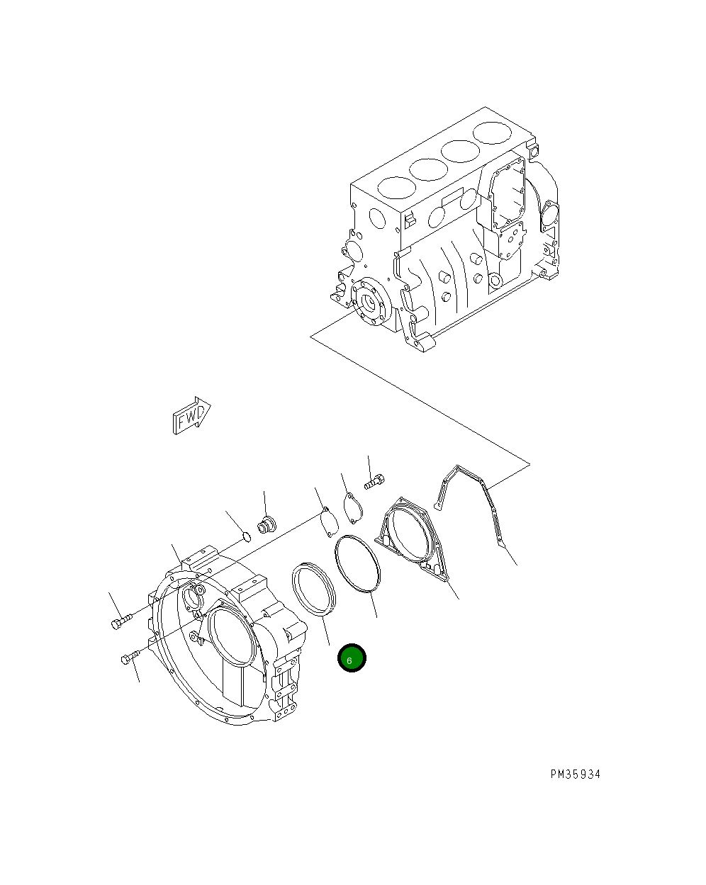 Крышка 6732-21-4200 Komatsu