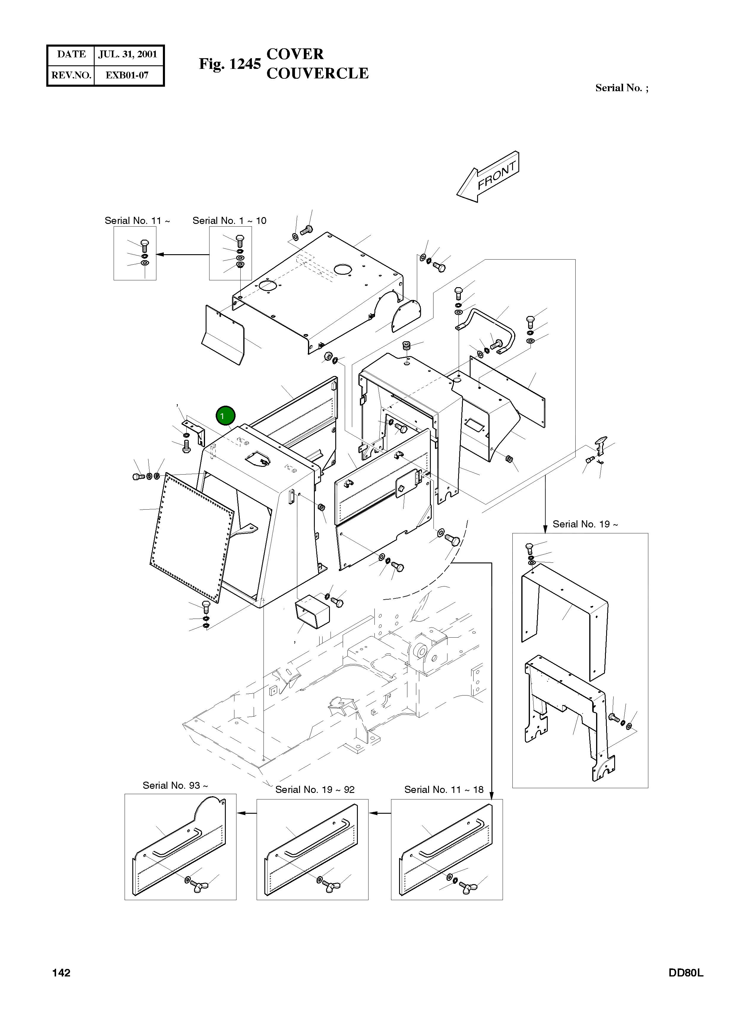 Крышка 5621-2692  Komatsu
