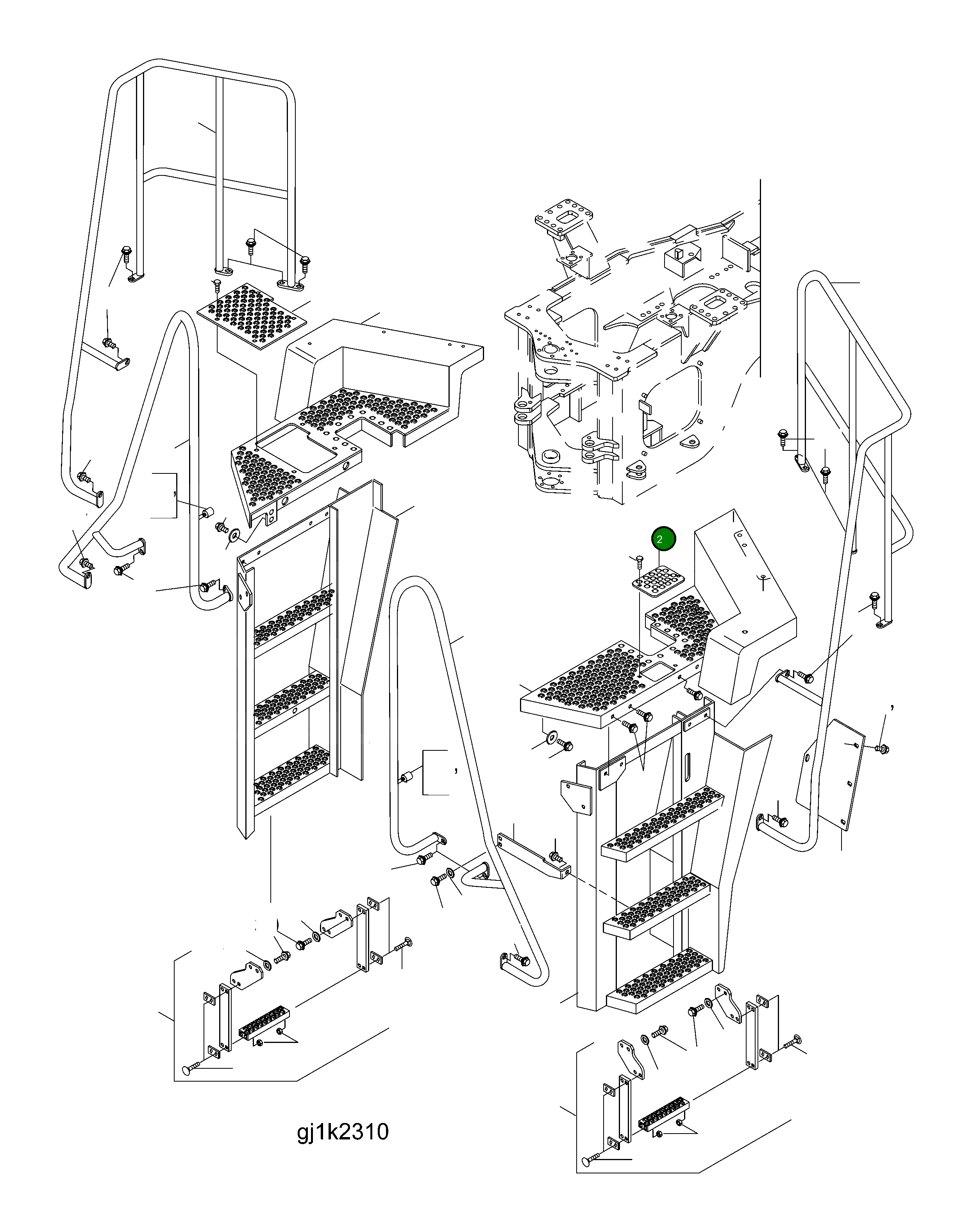 Крышка 425-54-H4761 Komatsu