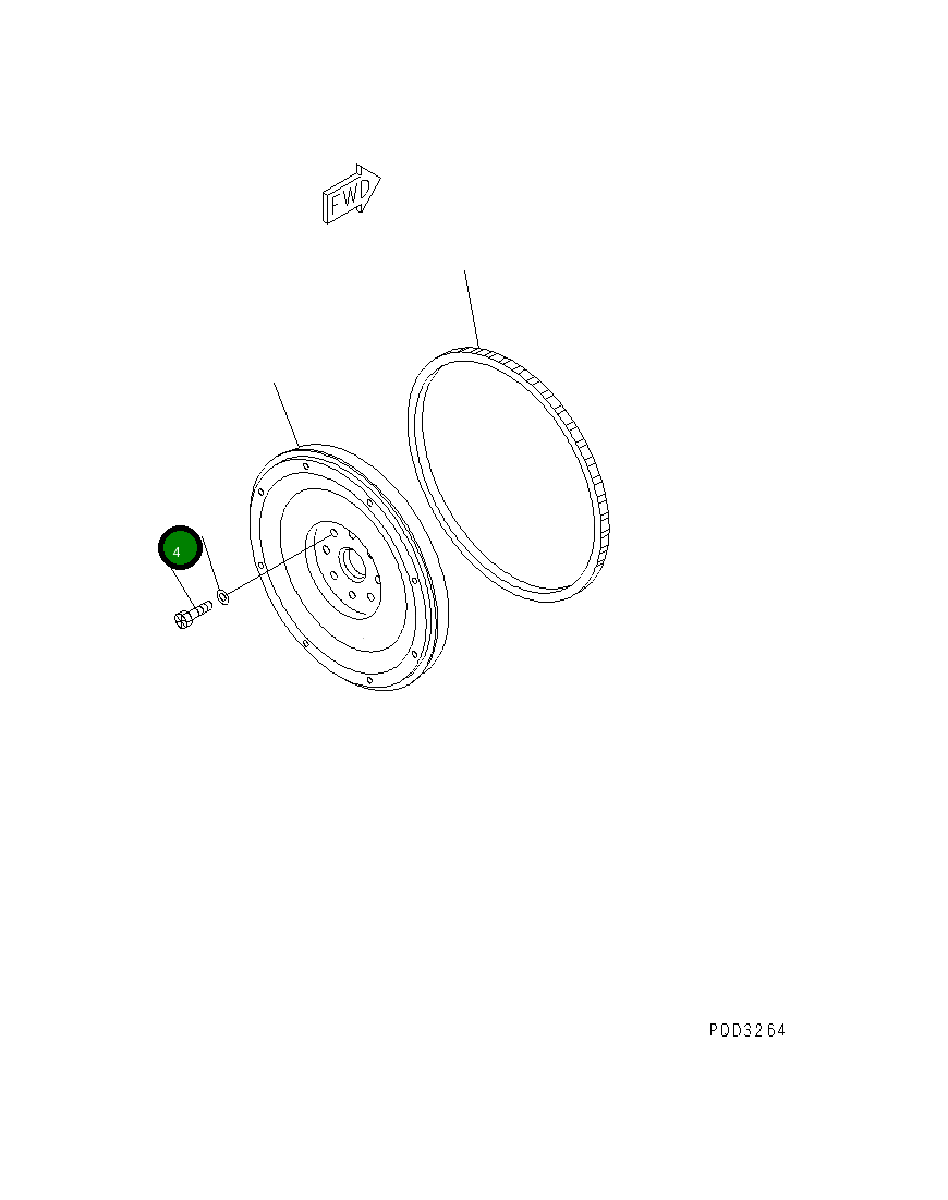 Болт 6732-31-4130 Komatsu