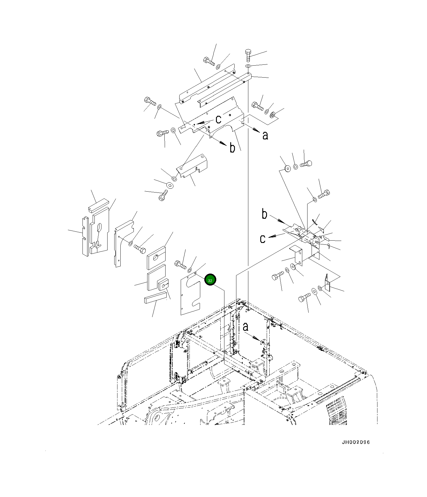 Крышка 21K-54-74261 Komatsu