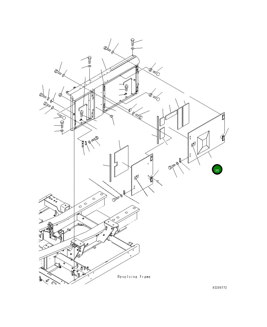 Крышка 209-54-KA831  Komatsu