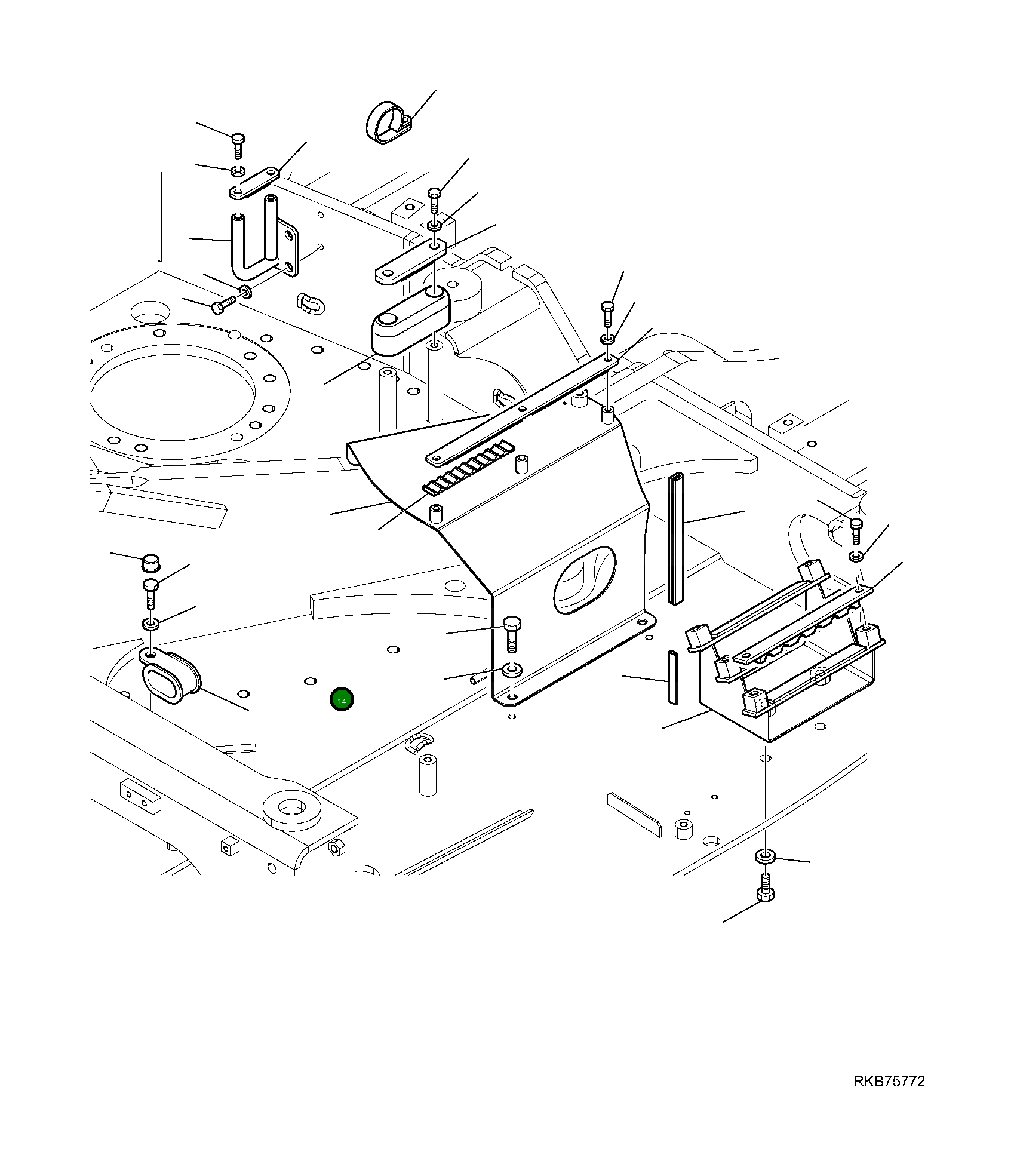 Крышка 22E-62-21970 Komatsu