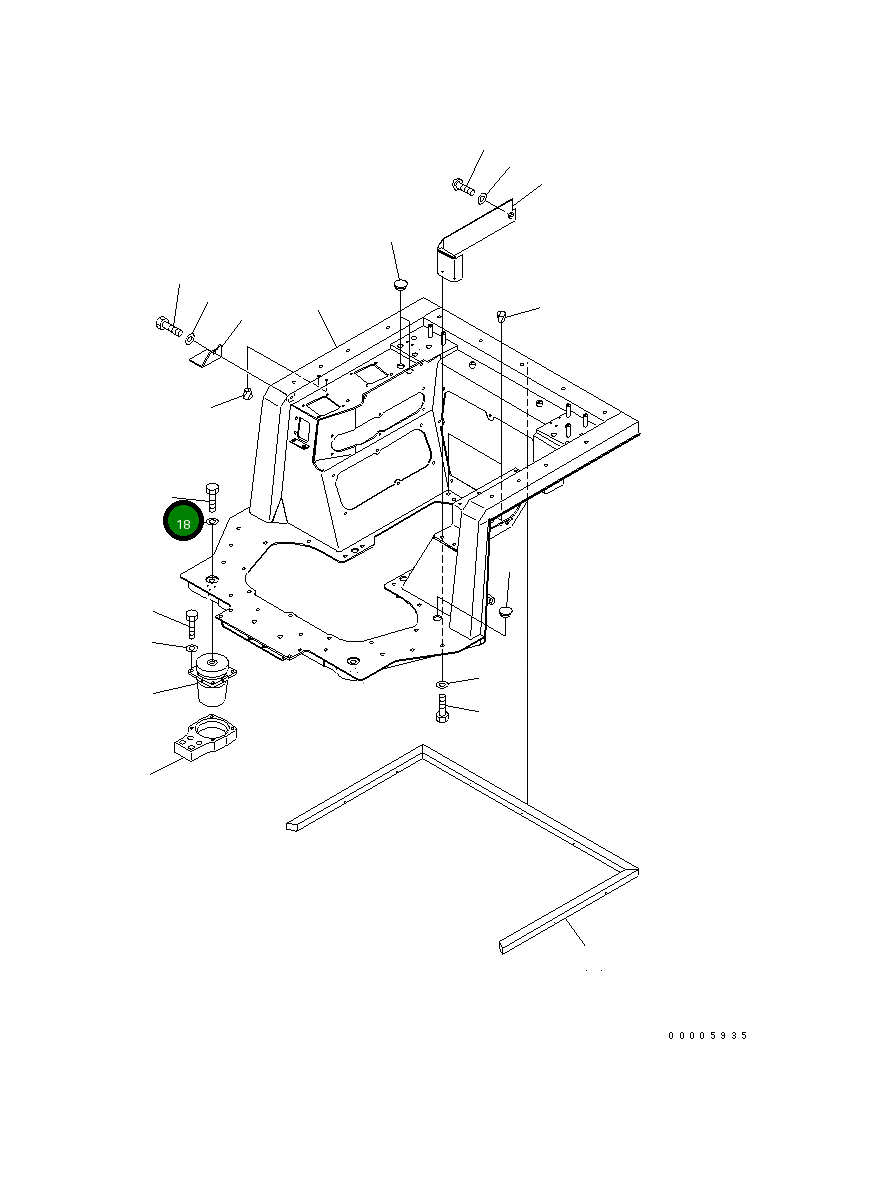 Болт 21N-27-11220  Komatsu