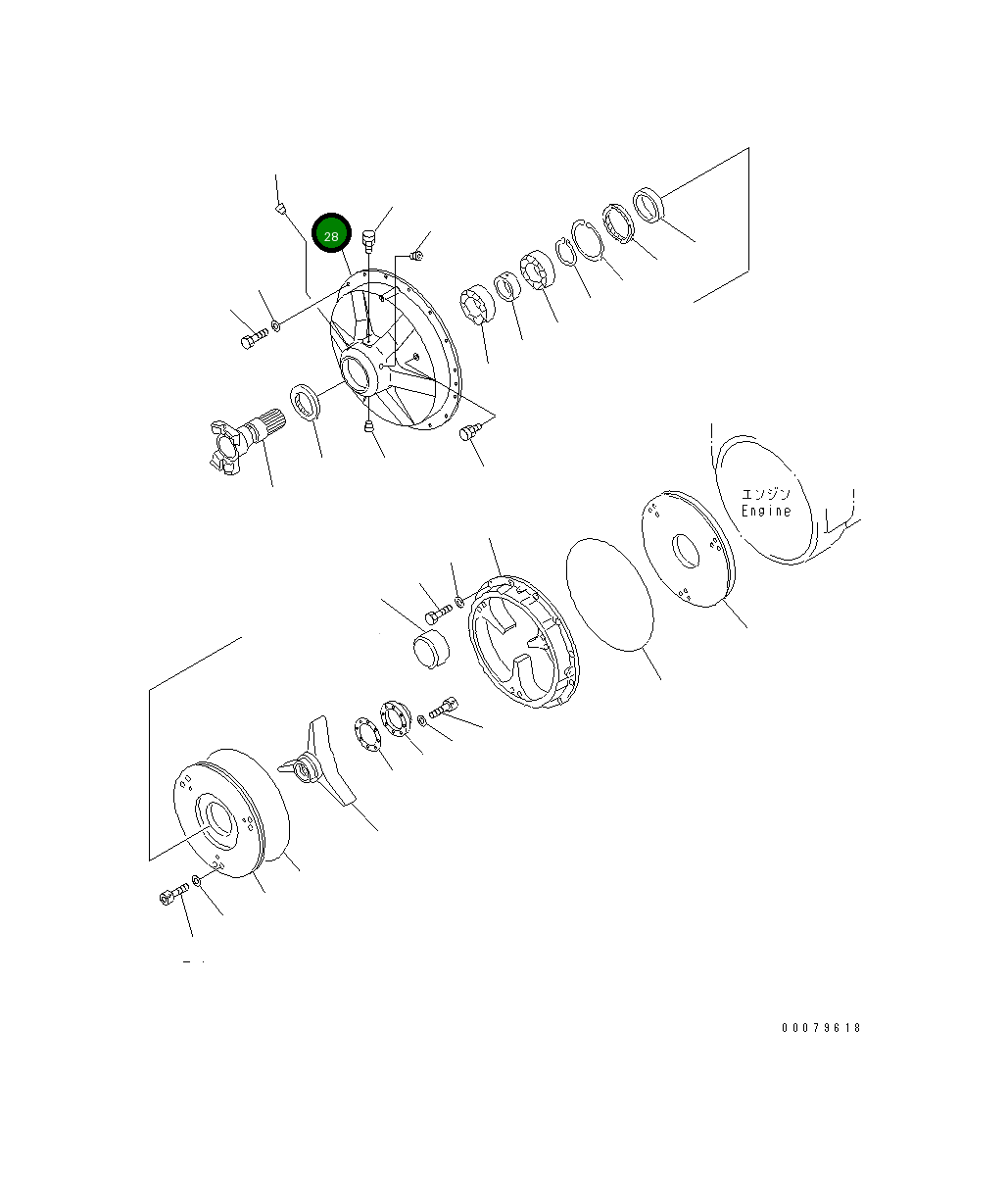 Крышка 427-12-21120  Komatsu