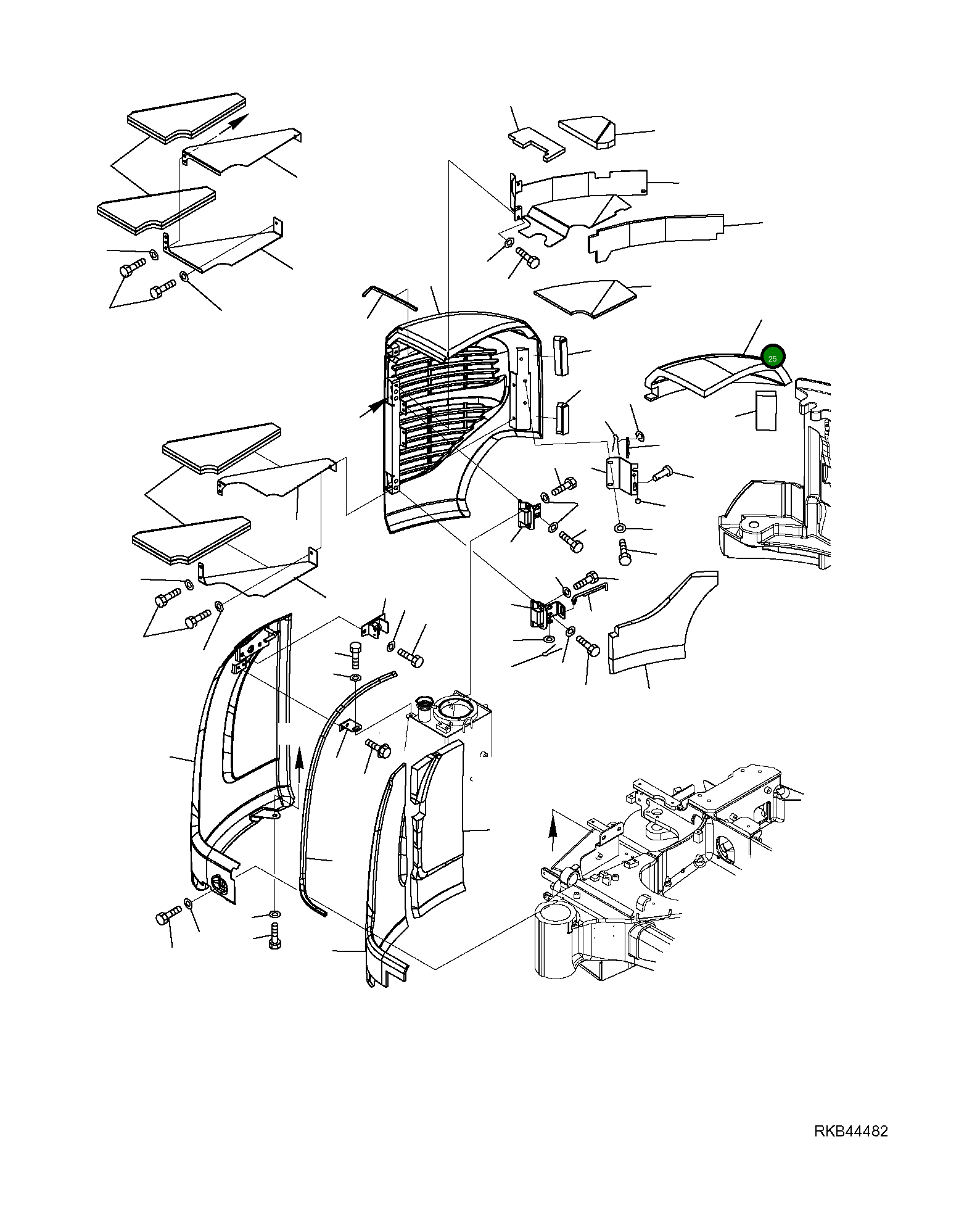 Крышка 22L-54-R7151 Komatsu