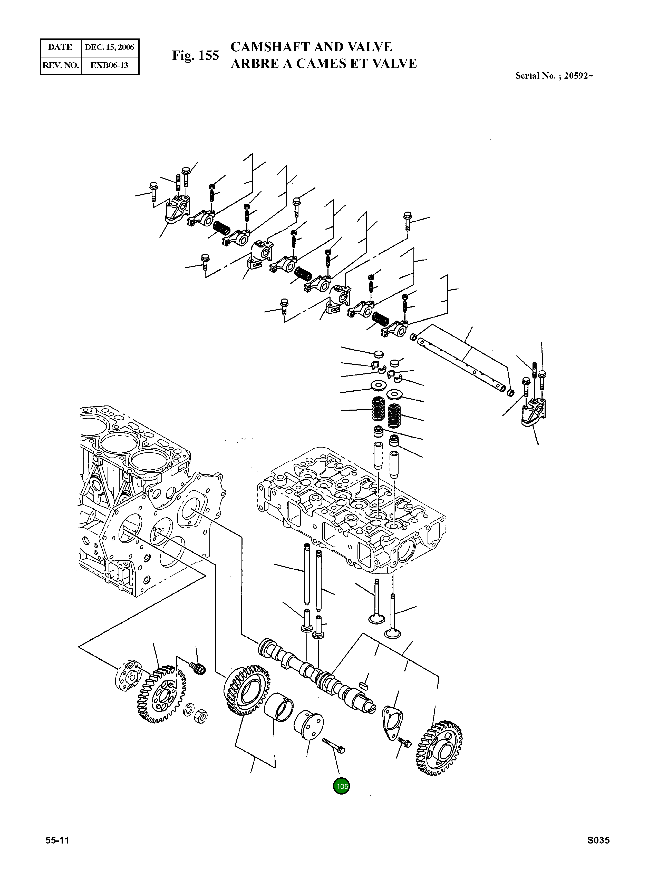 Болт 586400-3250  Komatsu