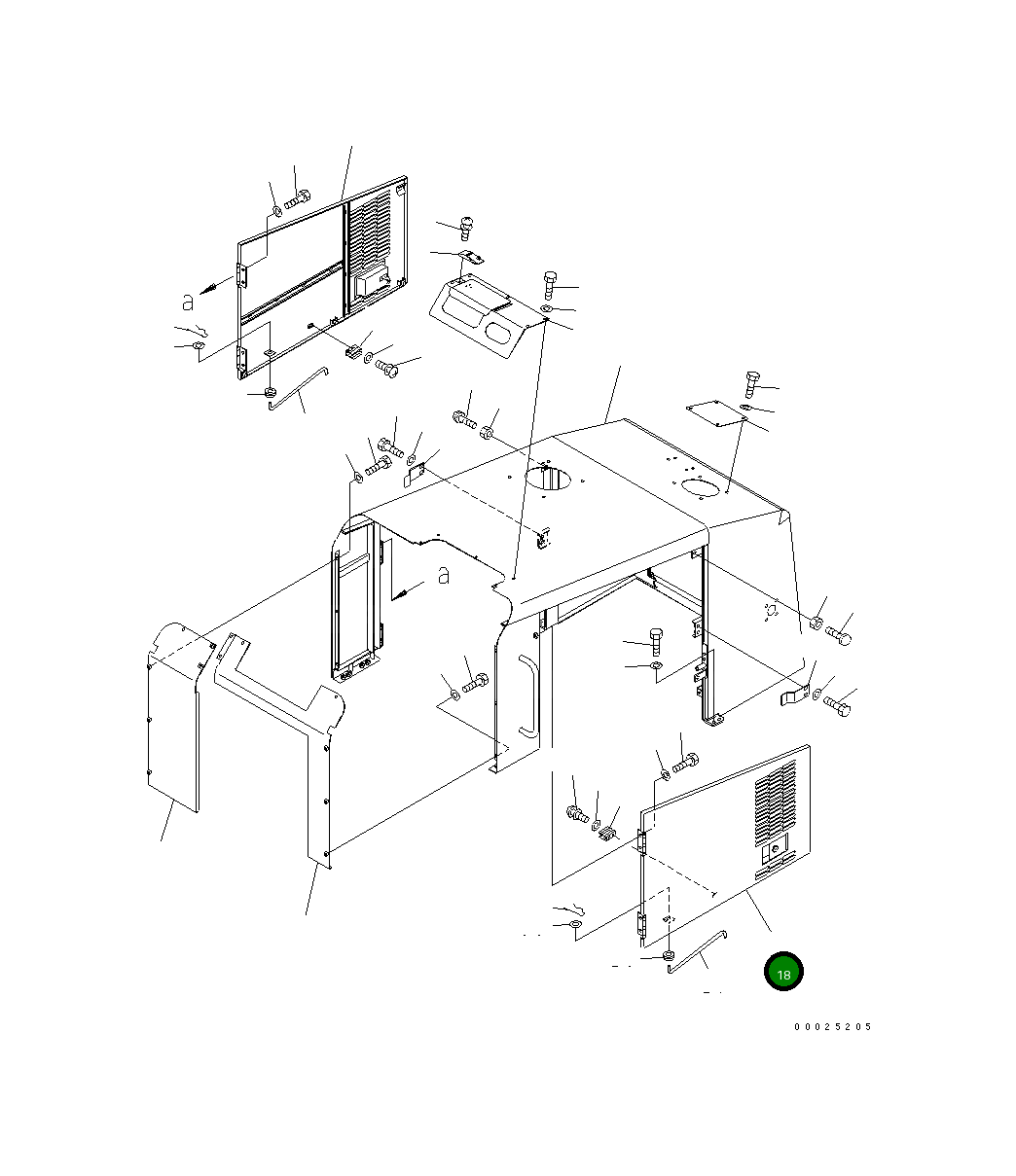 Крышка 23D-54-34150  Komatsu