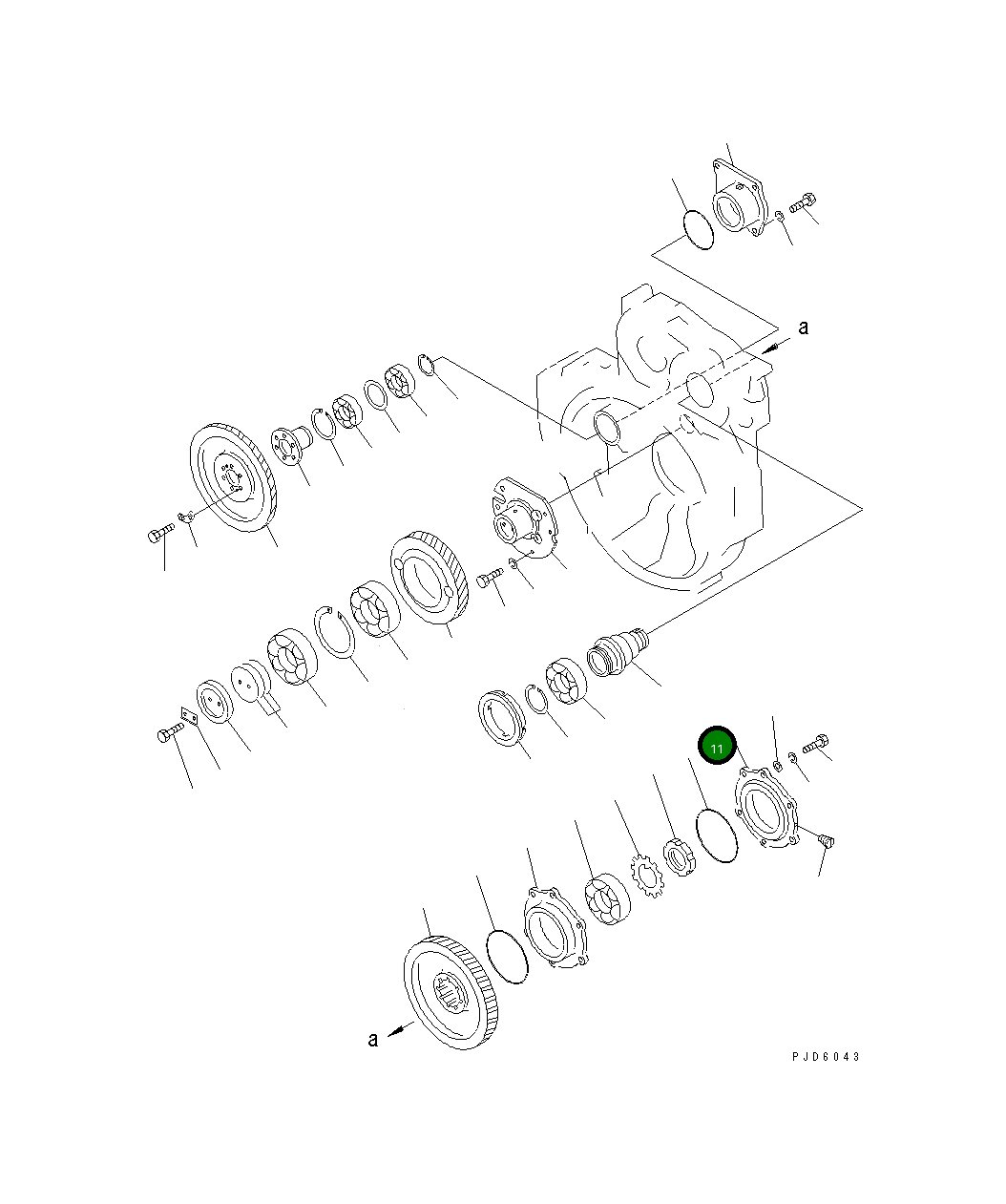 Крышка 6128-21-4142 Komatsu