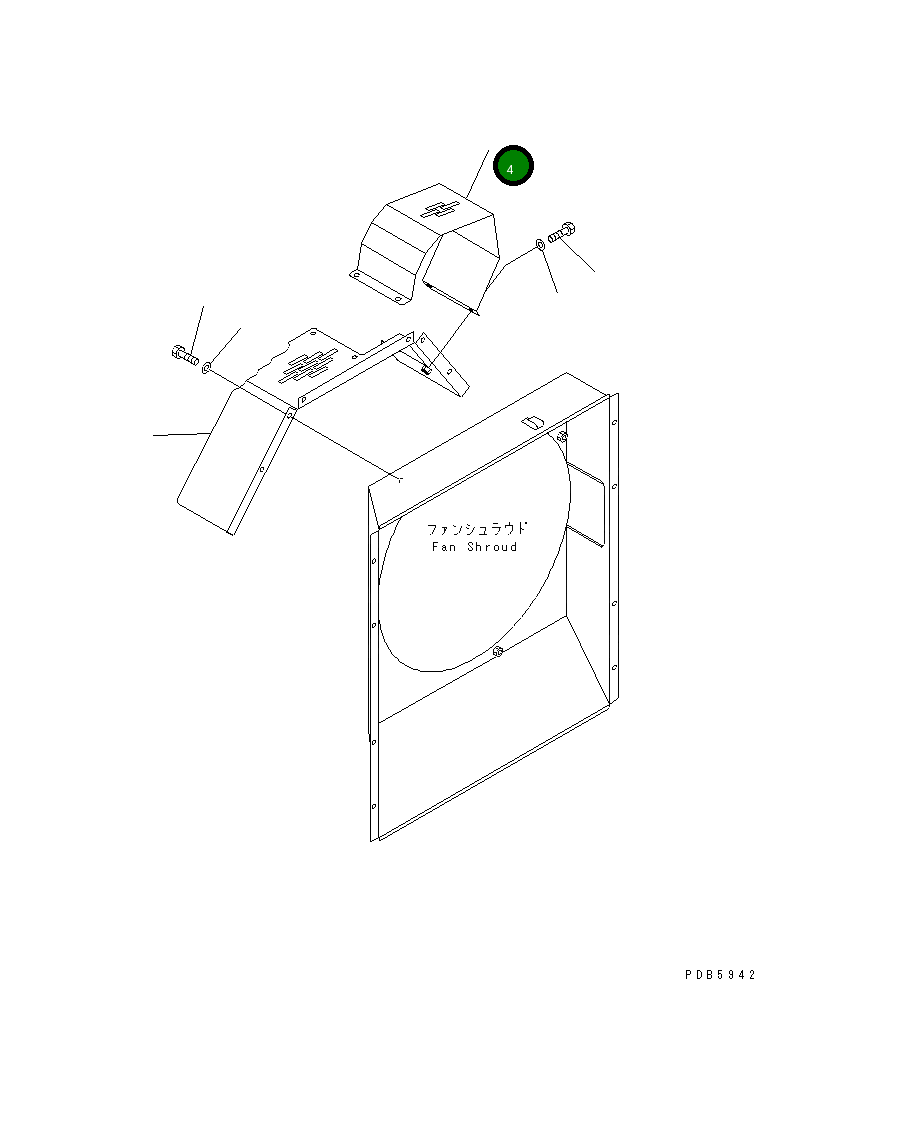 Крышка 21P-03-K1221 Komatsu