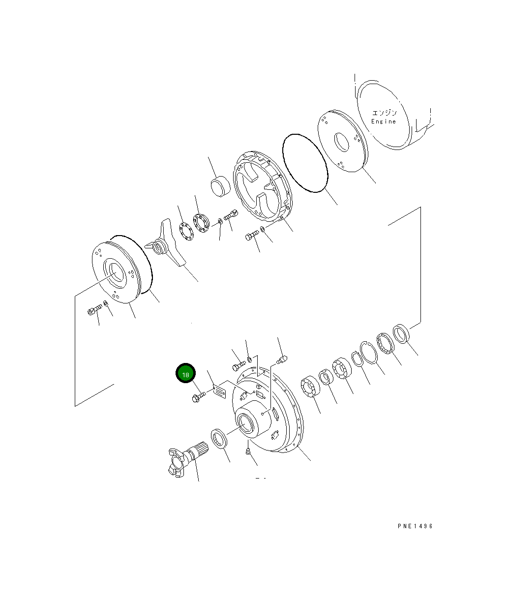 Болт 01435-10812 Komatsu
