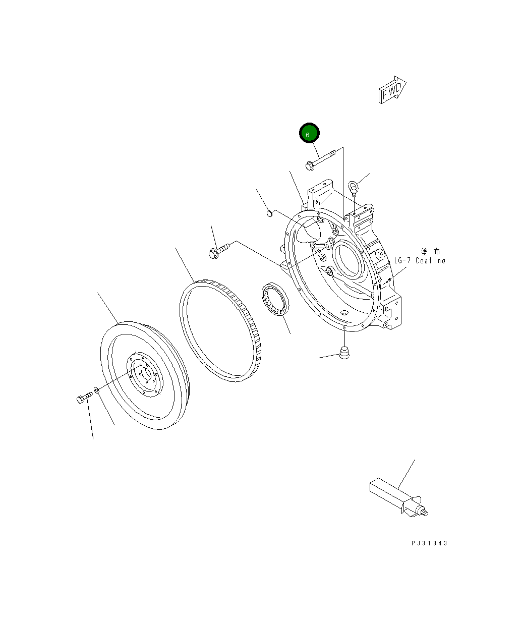 Болт 6206-21-4860 Komatsu