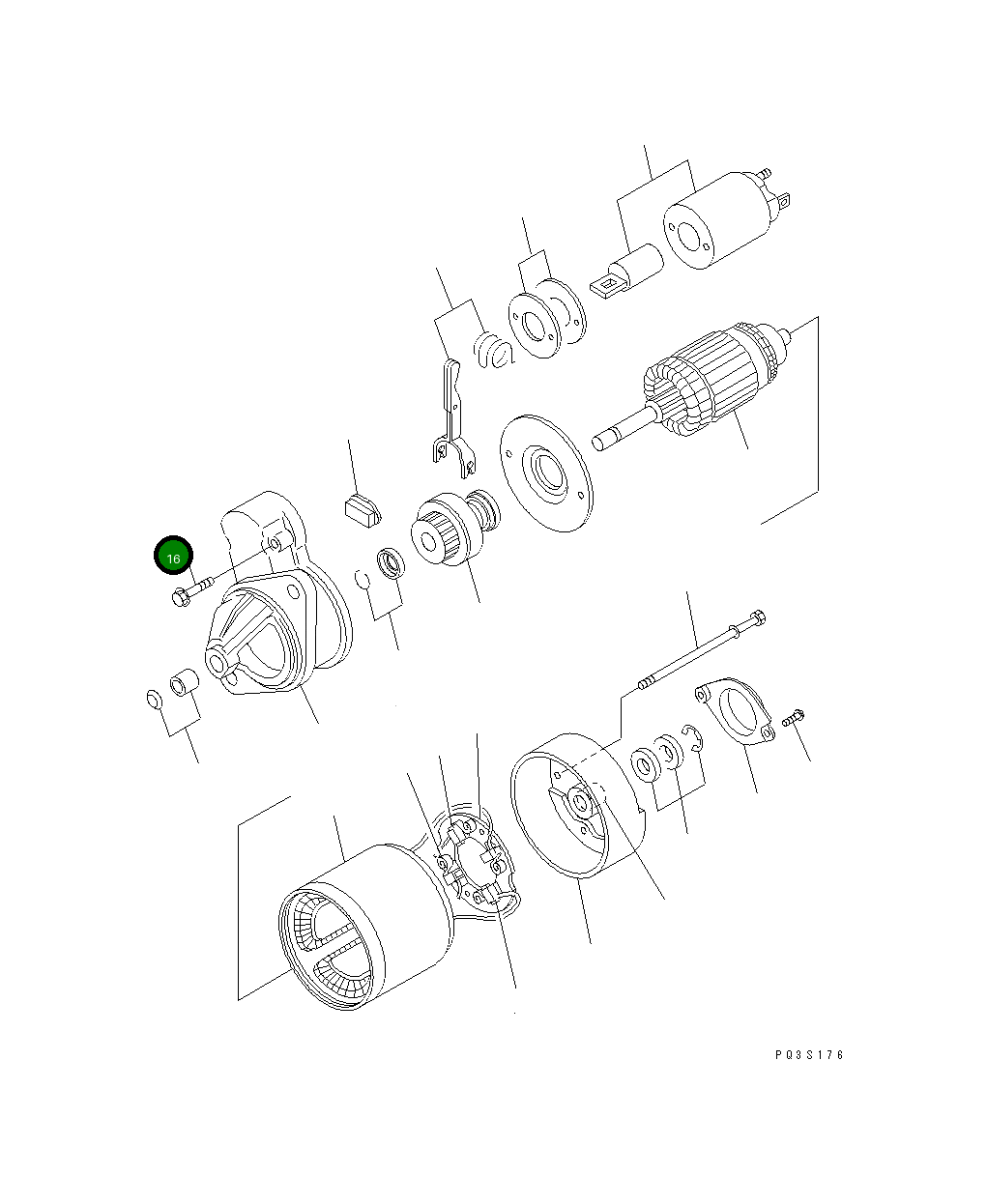 Болт YM114371-79070 Komatsu